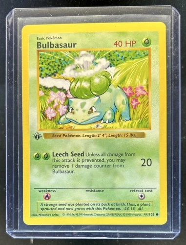 1999 Pokemon 1st Edition Bulbasaur #44/102