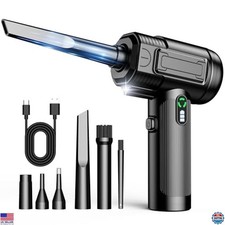 100000RPM Electric Air Duster with LED Light, Cordless Mini Blower for Cleaning