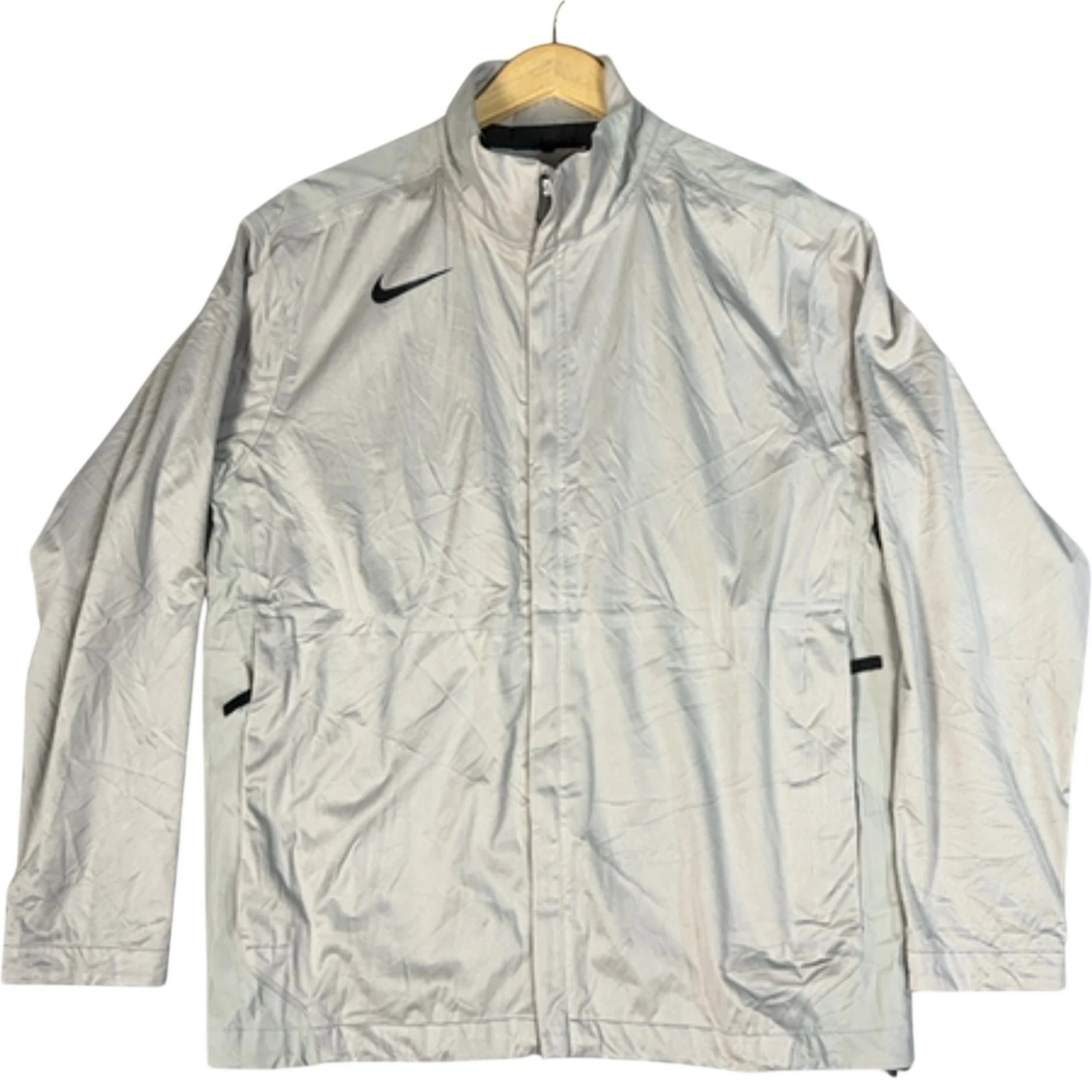 Nike Golf Storm-FIT Men's L Beige Windbreaker Jacket Full Zip