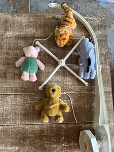 Vintage Disney Winnie the Pooh Mobile Plush Nursery Eeyore Piglet Tigger