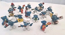 Mixed Lot 16 x Smurfs 1970s/80s/90s Figures Bundle