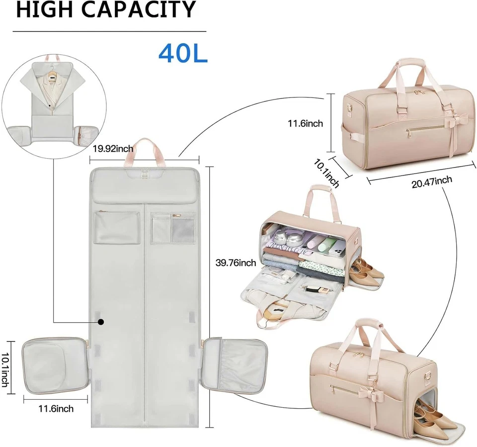 Спортивная сумка-трансформер 3 в 1 с отдельным отделением для обуви для путешественников - Изображение 4 из 4