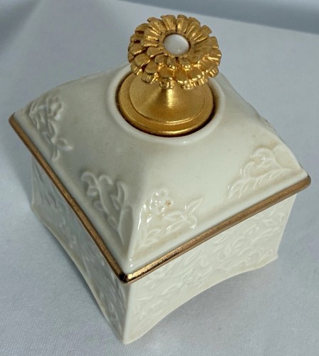 Lenox October Birthstone Trinket & Jewelry Gift Box Approx 3" Tall - Photo 3 sur 7