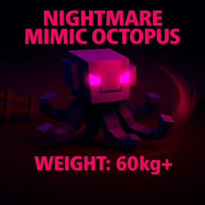 🐙🦑 60KG+ Grow a Garden Huge Nightmare Mimic Octopus Pet - Fast Delivery ⚡🚚