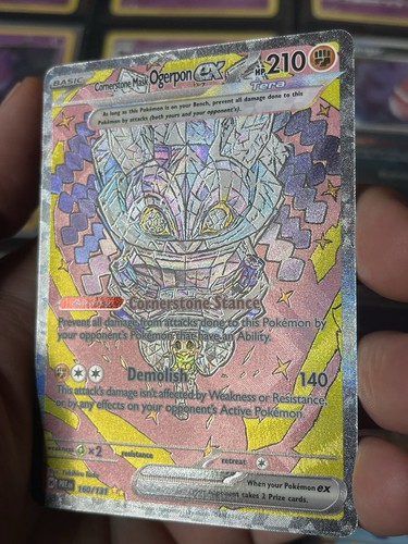 Cornerstone Mask Ogerpon ex - 160/131 - Pokemon Prismatic Evolutions Rare NM