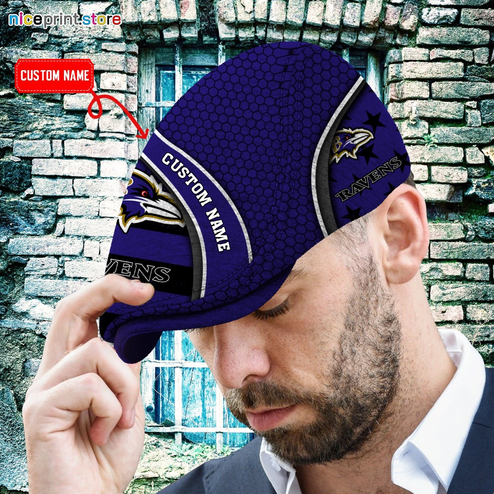 Baltimore Team Ravens Jeff Cap football Jeff Cap Driving Cap Golf Cap For Men