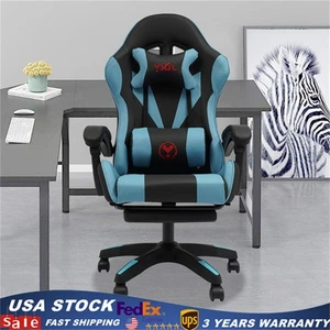 Gaming Chair Ergonomic Gaming Chair for Adults with Footrest & Lumbar Pillow