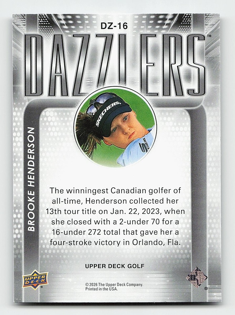 2026 Upper Deck #DZ-16 Brooke Henderson Dazzlers Purple | eBay