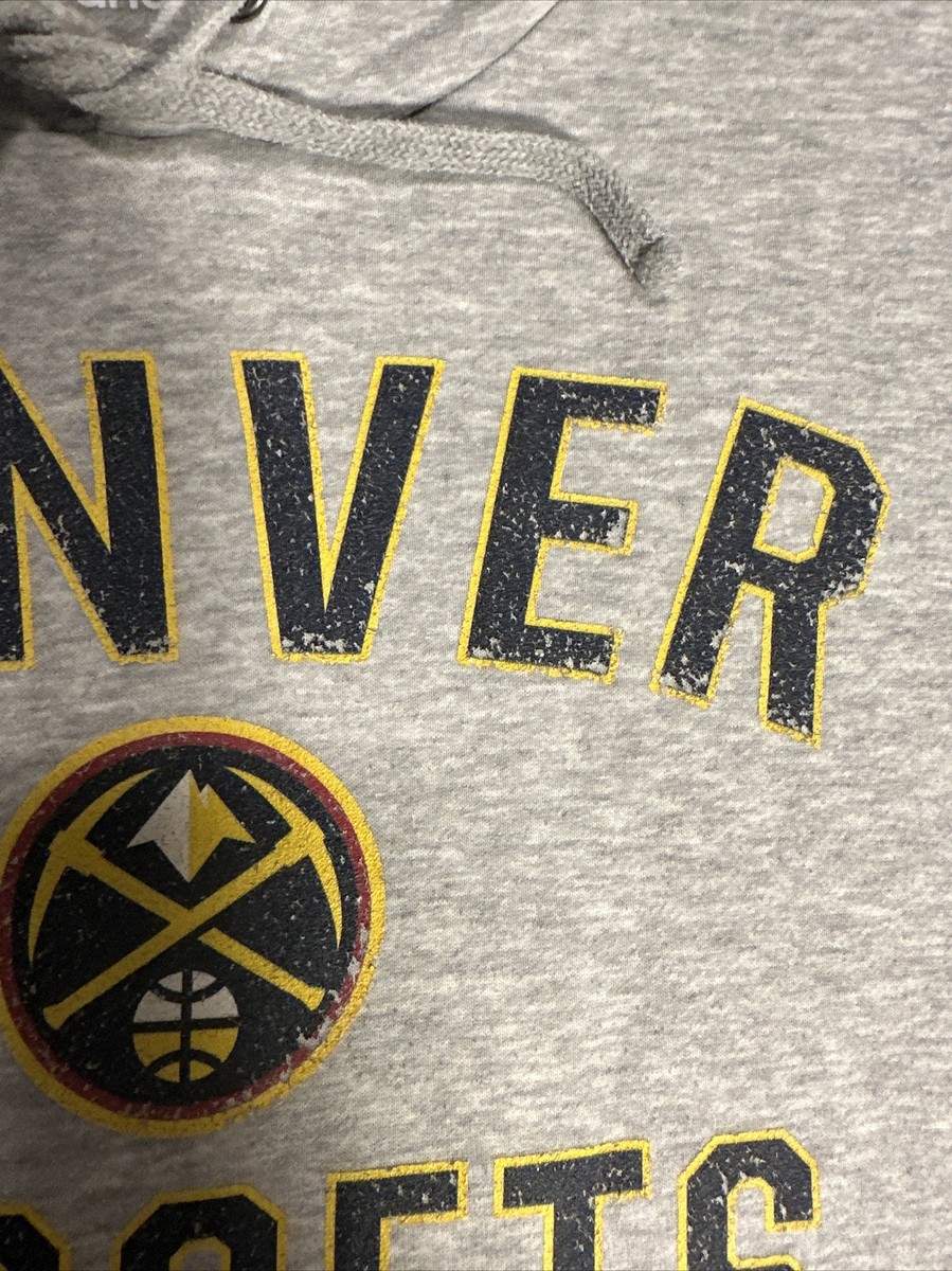 Denver Nuggets Fanatics Gray Hoodie Logo Sweater Men's XLT | eBay
