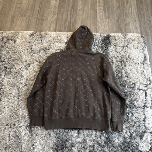 RARE Fox Racing Logo AOP Jesse Pinkman Style Y2K Grunge Zip Up Jacket Brown HTF - Picture 9 of 10