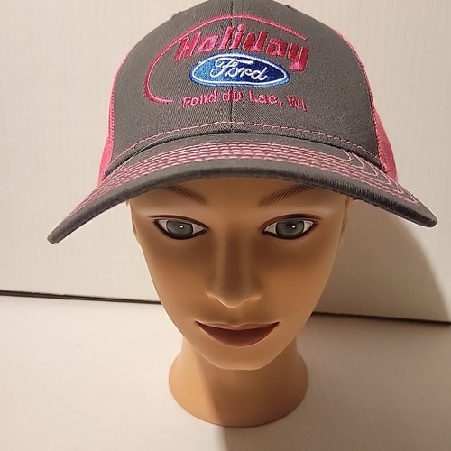 Cappello Ford grigio/rosa donna donna cotone rete regolabile Fond du Lac WI berretto Fondy - Foto 2 di 8