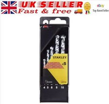 Image of Stanley Masonry Drill Bit Set of 5 Ø4, 5, 6, 8, 10mm