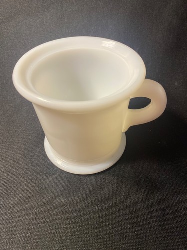 Vintage Hazel Atlas White Milk Glass Cup Mug Shaving - Picture 12 of 13