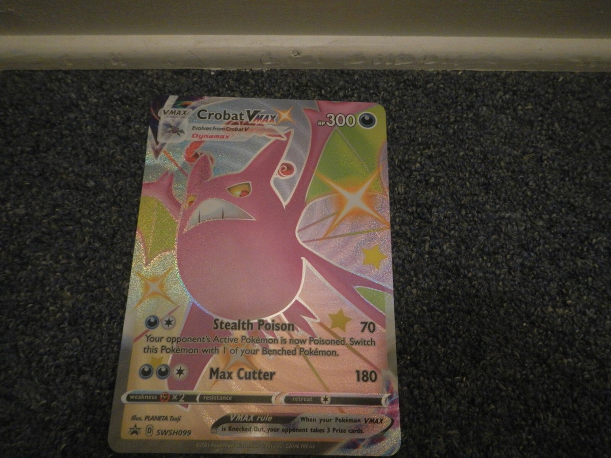 Pokemon TCG card Jumbo Promo Shining Fates SWSH99 Shiny Crobat Vmax