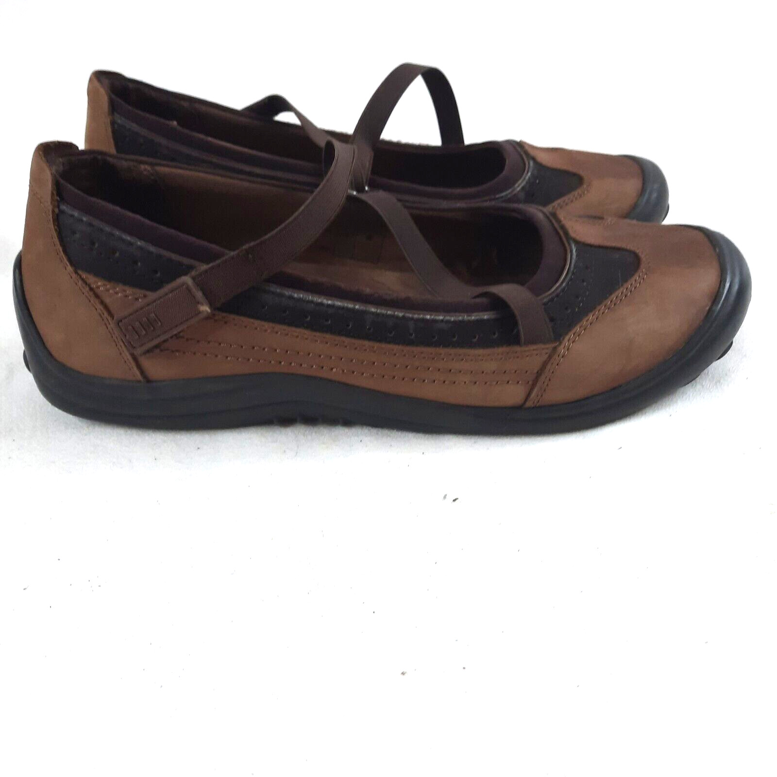 LANDS' END Mary Jane Loafers Size 8.5 Slip On Flat Sh… Gem