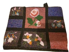BEADED HANDBAG PURSE Flowers Summer Evening Clutch