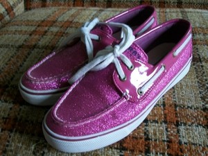 sparkly boat shoes