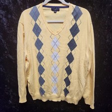 Club Room Men's Argyle Sweater XXXL From Macy's 100 Cotton