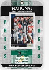 2003 National Sports Convention Press Pass JASON ELAM Score #34 Denver Broncos