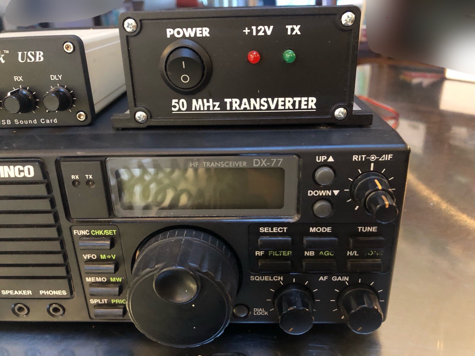 Alinco DX77 HF Transceiver, 6 Meter Transverter, Signalink USB Ham