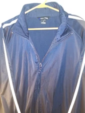 Holloway Mens Lightweight Long Sleeve Full Zip Men`s Sz 2XL Blue Warmup Jacket 