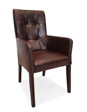 Echtleder Esszimmerstühle Leder Stuhl Sessel Stühle hohe Rückenlehne & Armlehnen