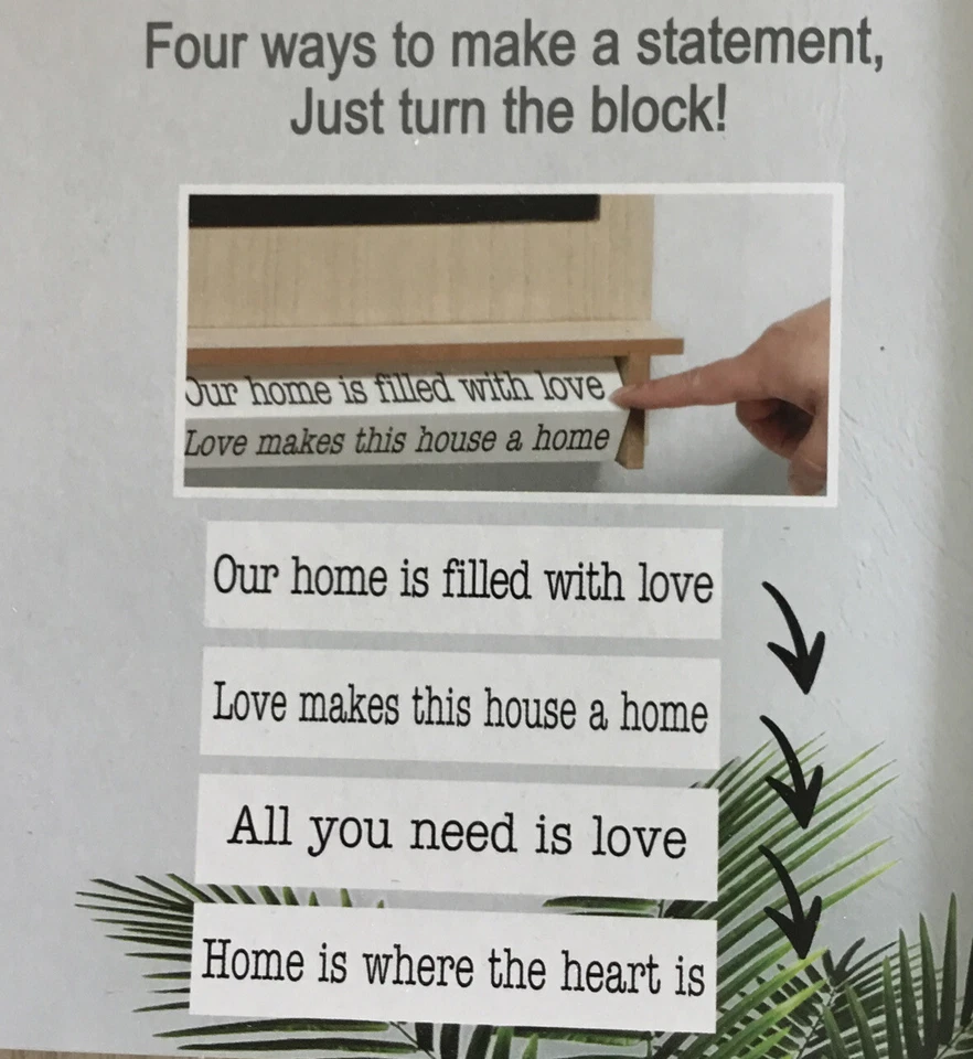 Wall-Mounted Wooden Chalkboard Shelf W/Turning Statement Blocks 11.8”x15.7” - Image 4 of 4