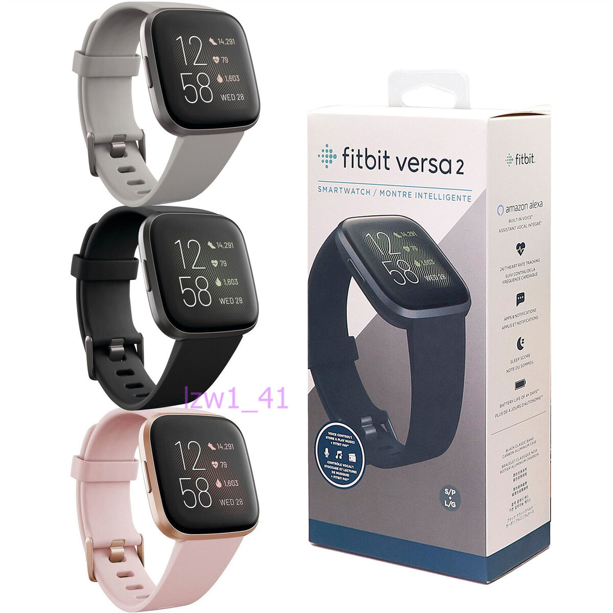 Fitbit Versa 2 Fitness Tracker with Step Counter, Heart Rate Monitor in the  Fitness Trackers department at