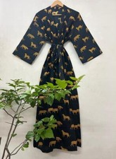 100 Cotton kimono Robes Pure cotton Kimono Hand Print Cotton Kimono Bathrobe