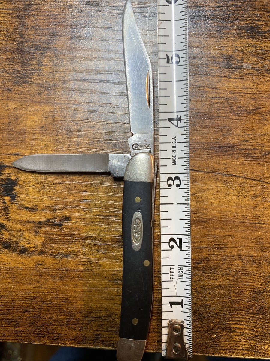 CASE XX 22087 SMOOTH BLACK SYNTHETIC TEXAS JACK TWO BLADE POCKET