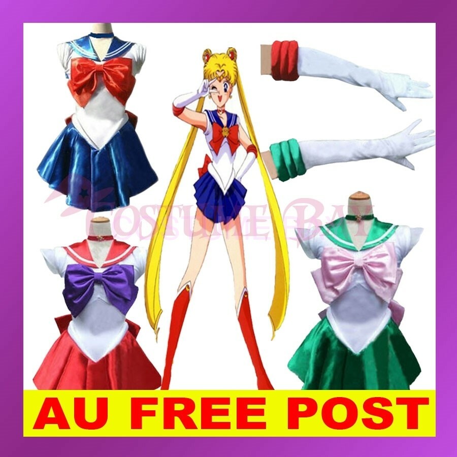 Sailor Moon Costume Cosplay Uniform Fancy Dress Up Sailormoon
