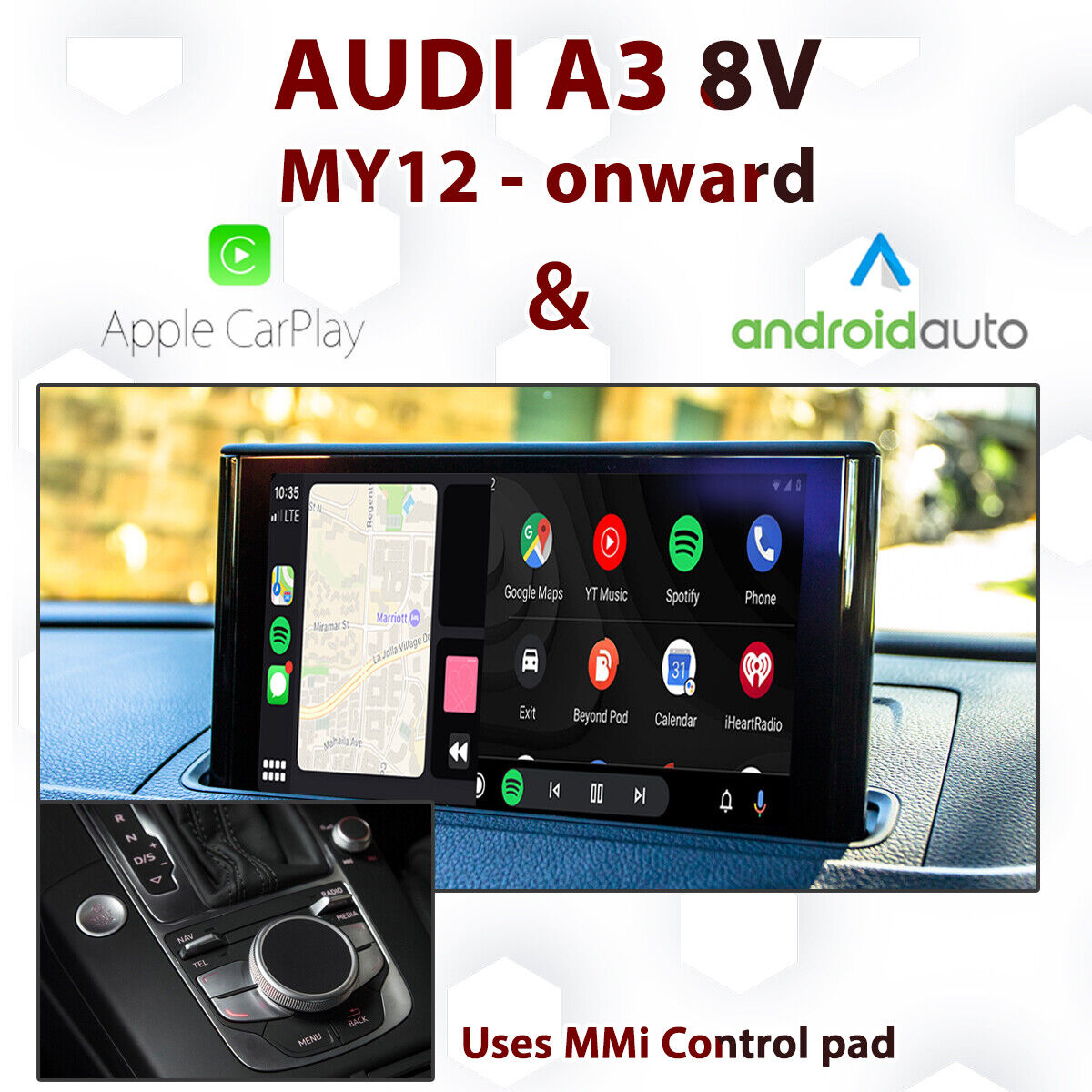 AUDI A3 8V - 3G MMI / MIB Integrated Apple CarPlay & Android Auto
