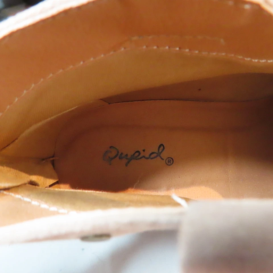 QUPID Booties Womens Size 7.5 Blush Nude Heels Studded Zipper Boots Western Boho - Image 4 of 4