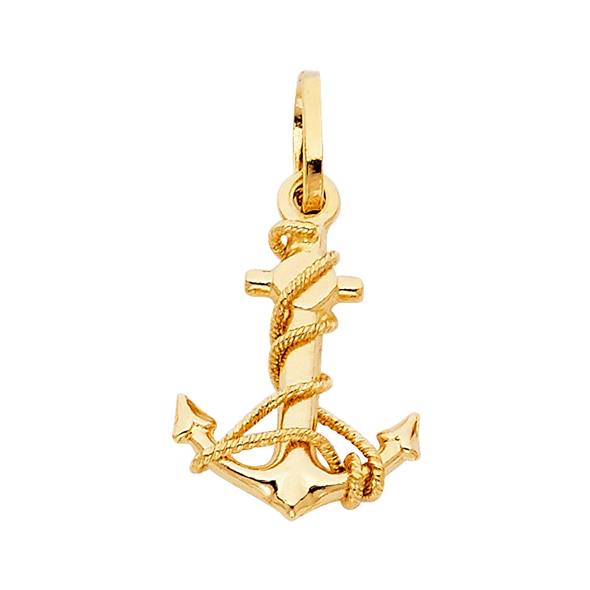 Gold store anchor necklace