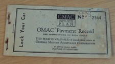 Vintage 1935 "Automobile PAIEMENT Coupon RECORD Livret"~"GENERAL MOTORS" Fresno CAL~