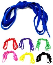 SOLID PLAIN FLAT REPLACEMENT SHOELACES SHOE STRINGS LACES MULTICOLOR 55" 72" VTG