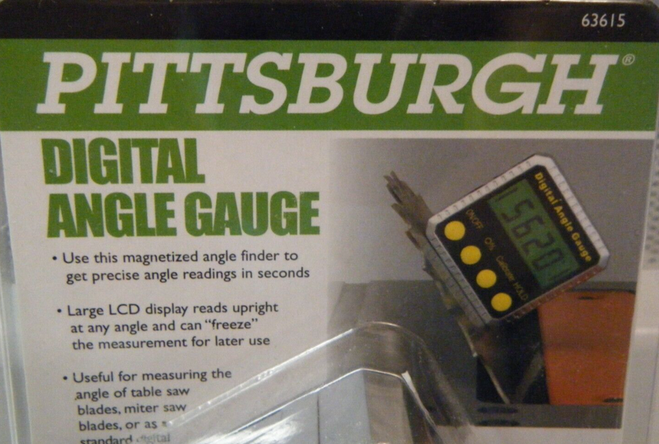 Pittsburgh Digital Angle Gauge Protractor Level Stainless Steel New