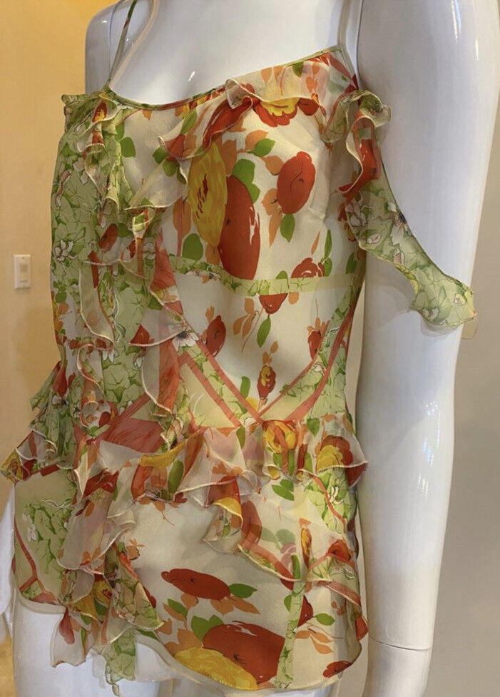 Vintage John Galliano For Christian Dior Blouse Silk Chiffon