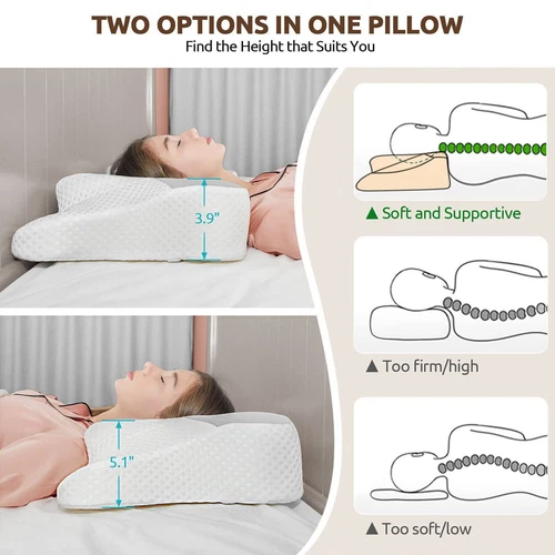 Contour Memory Foam Pillow for Cervical Neck Shoulder Pain Relief Orthopedic - Picture 10 of 16