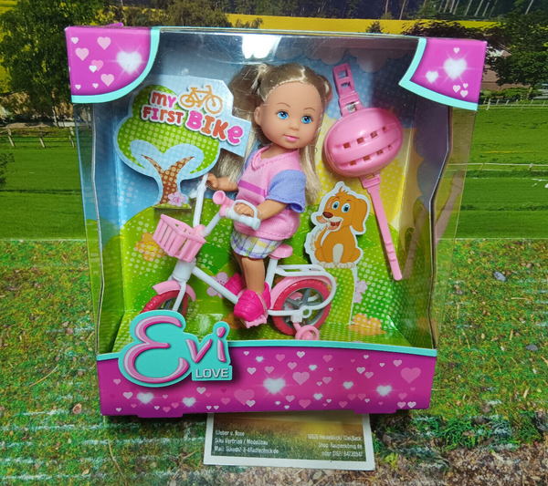 "Simba Toys \"Evi\" Spielset Mit ZubehöR Und Fahrrad,Neu In Ovp,Ca 12Cm Groß"-image