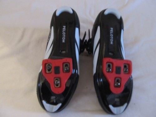 Peloton Cycling Shoes With Cleats Size 40 Black Red Good Condition Pre Owned - Picture 6 of 7