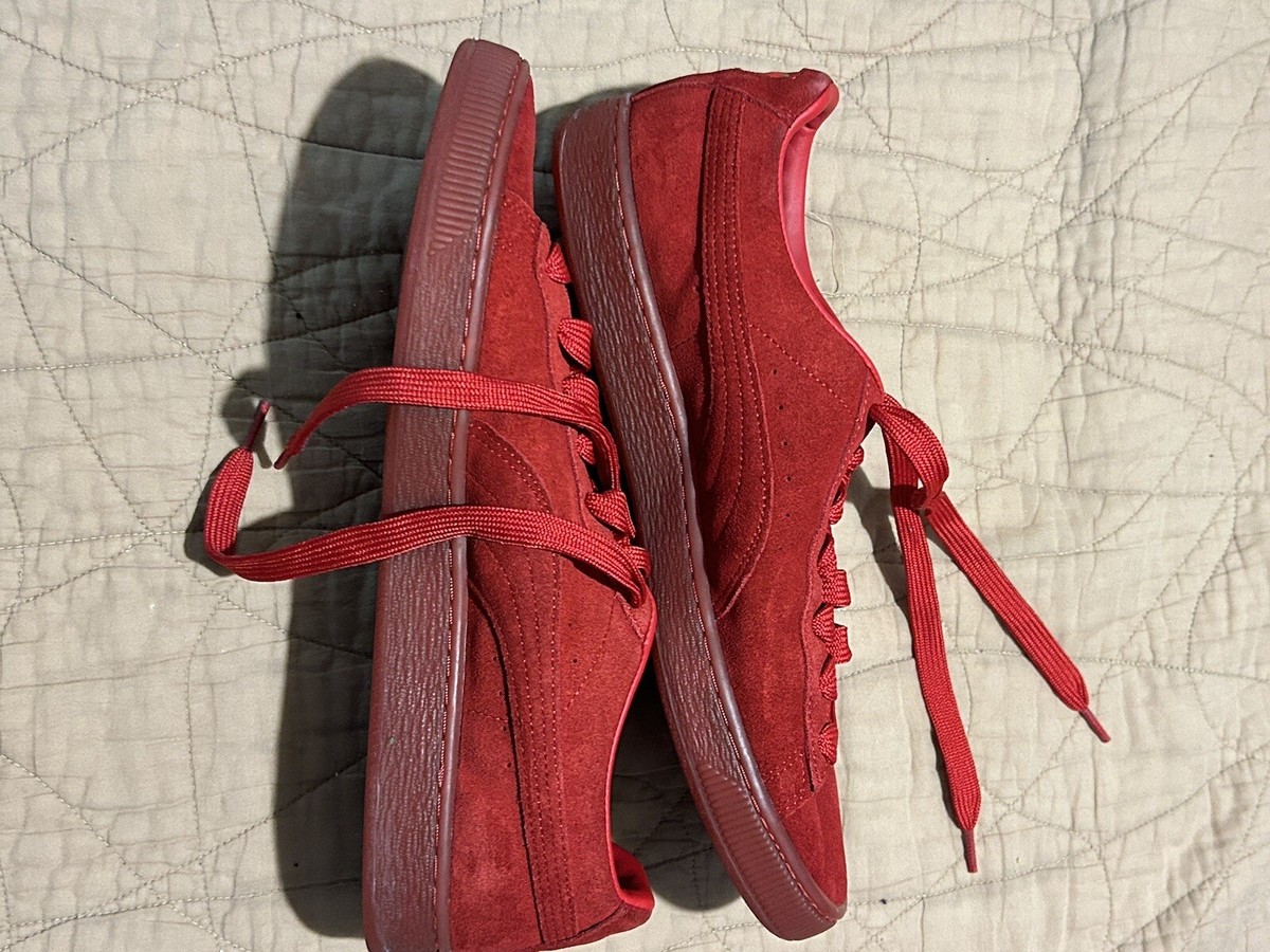Size 11 PUMA Suede Classic Mono Gold Red W