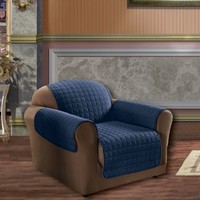 Elegance Linen 336rw- Navy Blue Chair1 Quilted Microfiber Slip Cover Chair, Navy Elegance Linen 336rw- Navy Blue Chair1 Quilted Microfiber Slip Cover Chair, Navy