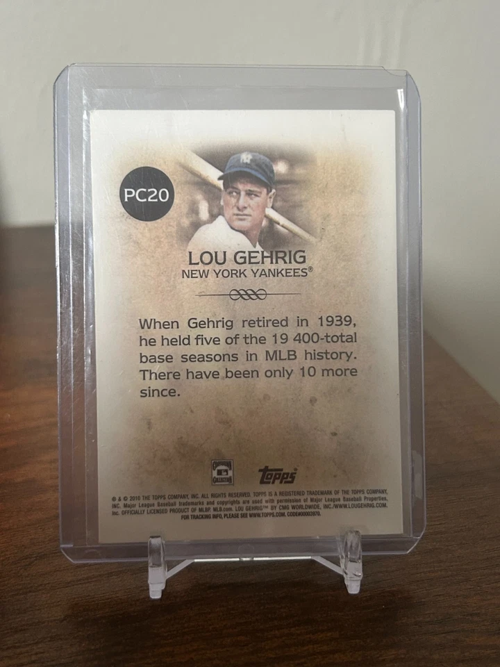 2010 Topps - Lou Gehrig #PC20 - Image 4 of 4