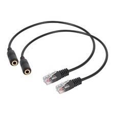 2pc 3.5mm Stereo Audio Headset to Jack Female to Male RJ9 Plug Adapter2501