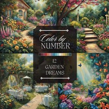Color by Number Adult Coloring Book: Featuring Garden Dreams with Flowers, Plan
