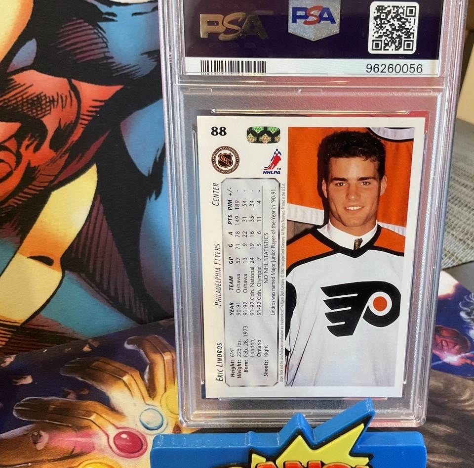 1992 Upper Deck #88 Eric Lindros Psa 7 Philadelphia Flyers - Image 2 of 4