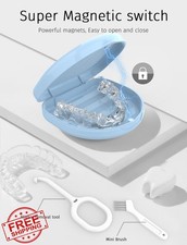 2 Pack Retainer Case Invisalign Aligner Box Blue Vented Tool