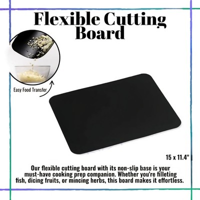 Tupperware Flexible Cutting Board Black NEW 11.4'' X 15'' Chopping Kitchen Prep