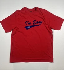 Abercrombie & Fitch Shirt Mens Large Red I'm Easy Graphic Tee Funny Quote